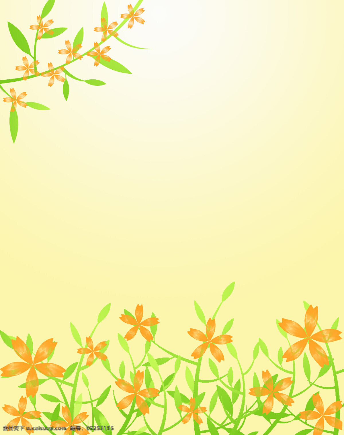 春意盎然 花朵 两门图 绿意 温暖 家居装饰素材 移门