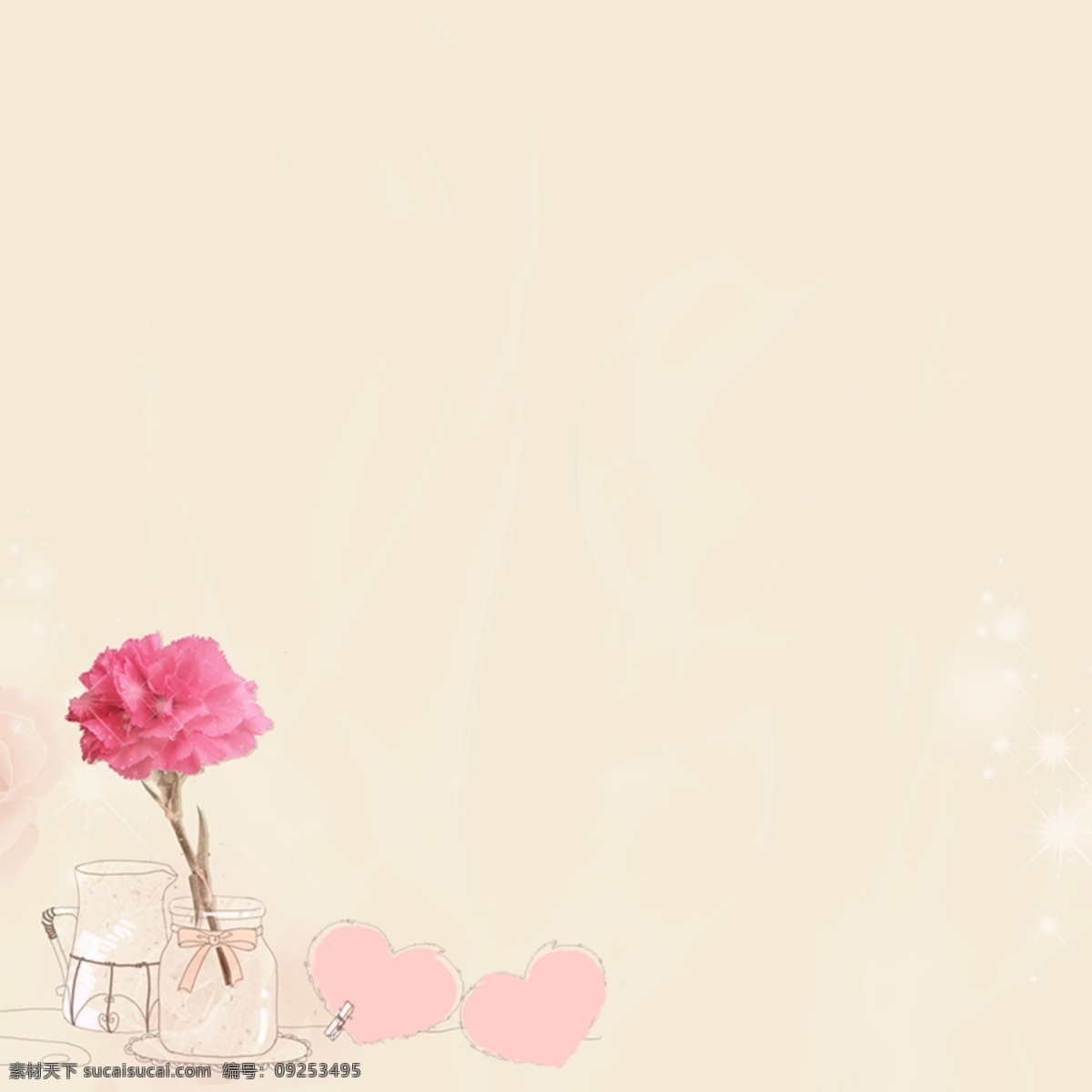 花朵 花瓶 唯美背景 浪漫背景 白色