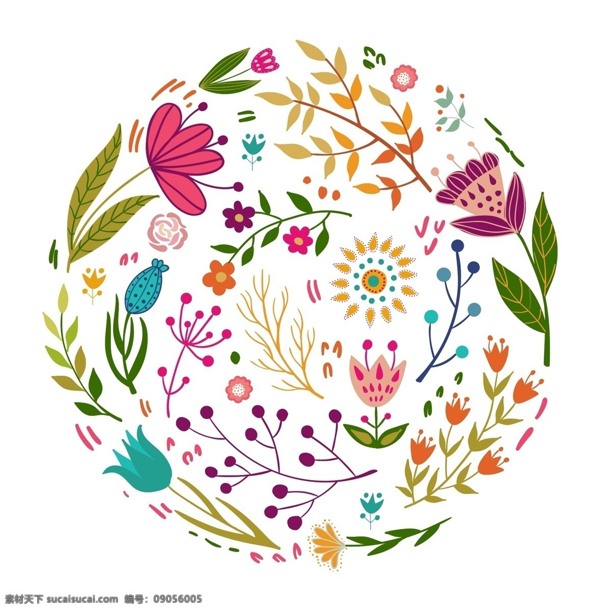 矢量 手绘 花朵 图案 花朵图案 手绘素材 花绘 手绘花 印花图案 水彩花 矢量素材 底纹边框 背景底纹