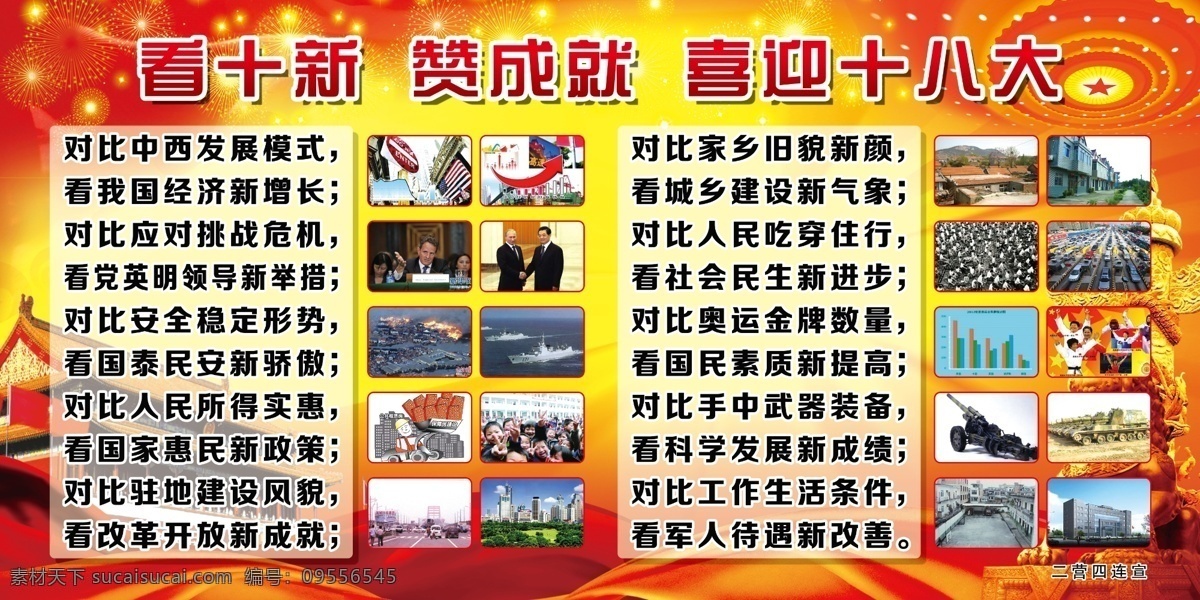 部队 大会堂 广告设计模板 华表 十八大 丝带 天安门 图板 十新展板 看十新 赞成就 展板模板 源文件 其他展板设计