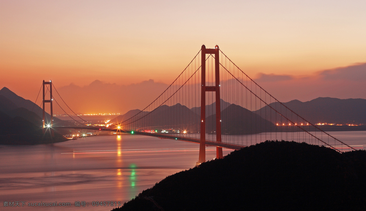舟山 跨海 大桥 夜景 跨海大桥 西堠门 景区 国内旅游 旅游摄影