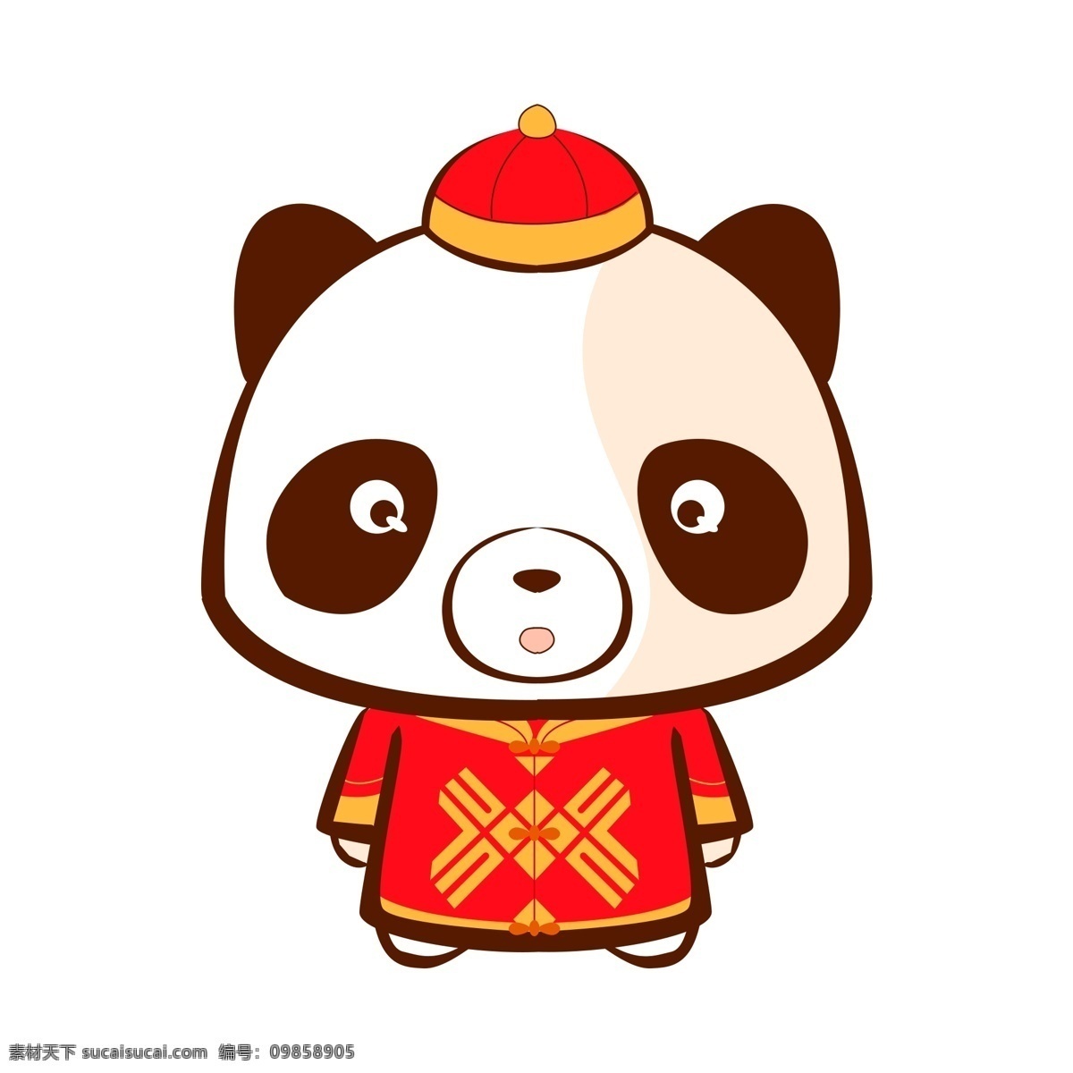 熊猫 中山装 表情 包 表情包 表情设计 可爱 手绘