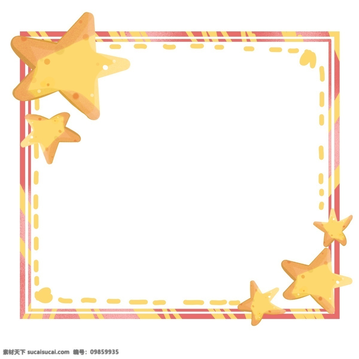 星星 闪亮 虚线 边框 黄色 虚线边框 插图 简约 黄色的 扁平化 金色的星星 矢量图 可爱的手绘的 手绘星星