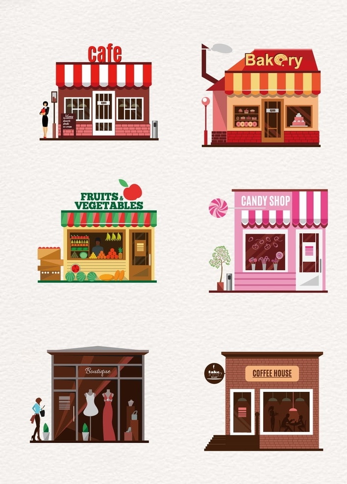 商店 店铺 卡通 建筑物 小卖部 图标素材 商铺 店面 水彩 插画 扁平化 建筑商店 购物门面 超市 逛街素材 专卖店 矢量素材 购物元素 手绘素材 建筑素材 门面 小卖部名片 设计素材 动漫动画 风景漫画