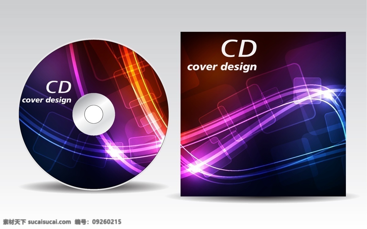 cd封面 cd包装盒 光盘包装 光碟包装 梦幻背景 时尚花纹 炫彩底纹 vi设计 矢量素材 白色