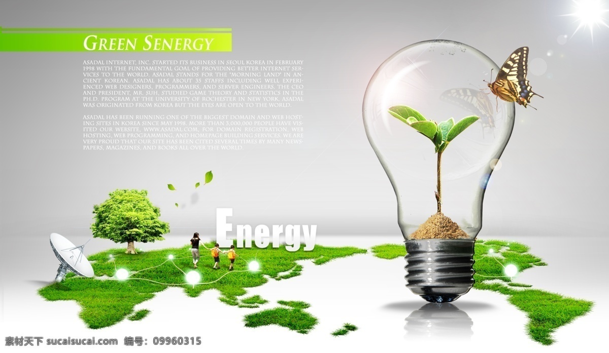 节能环保海报 环保宣传 绿色环保 节能环保 环境保护 能源保护 灯泡 蝴蝶 绿色地图 广告设计模板 psd素材 白色