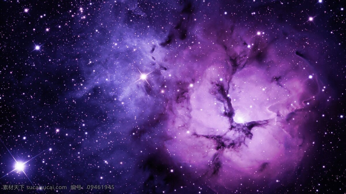 紫色 宇宙 梦幻 唯美 星空 背景