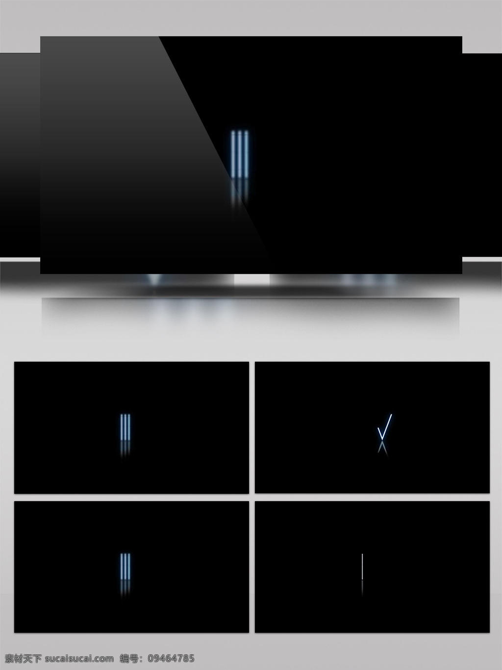 黑色 平面 蓝色 线条 简单 视频 倒计时 高清视频素材 视频素材 动态视频素材