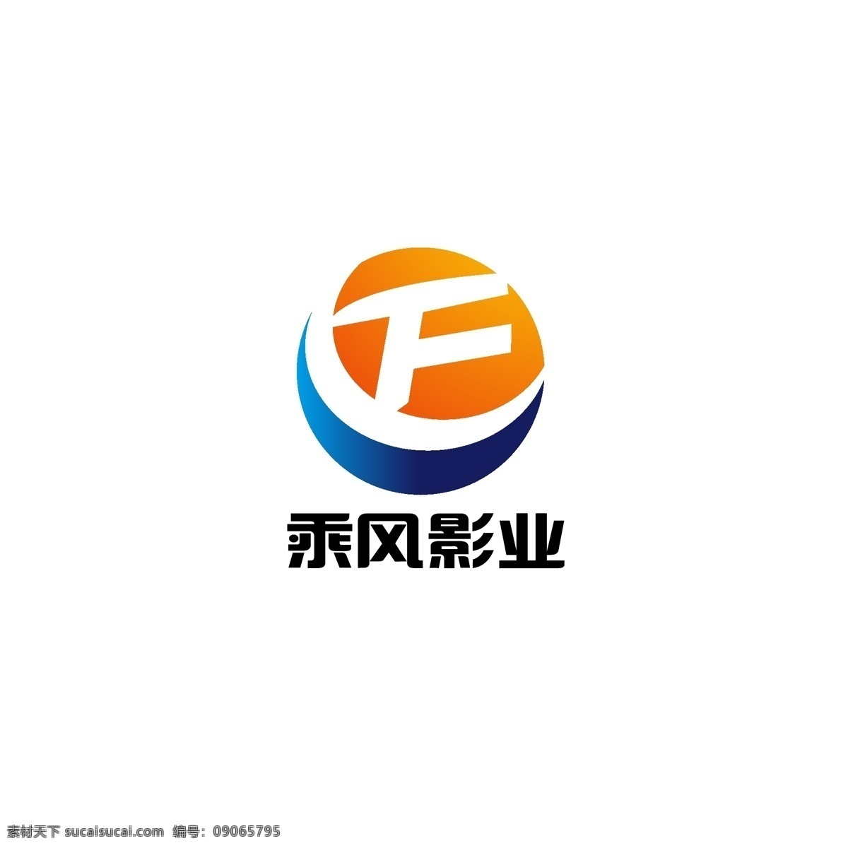 影业 logo 简约 字母f 科技