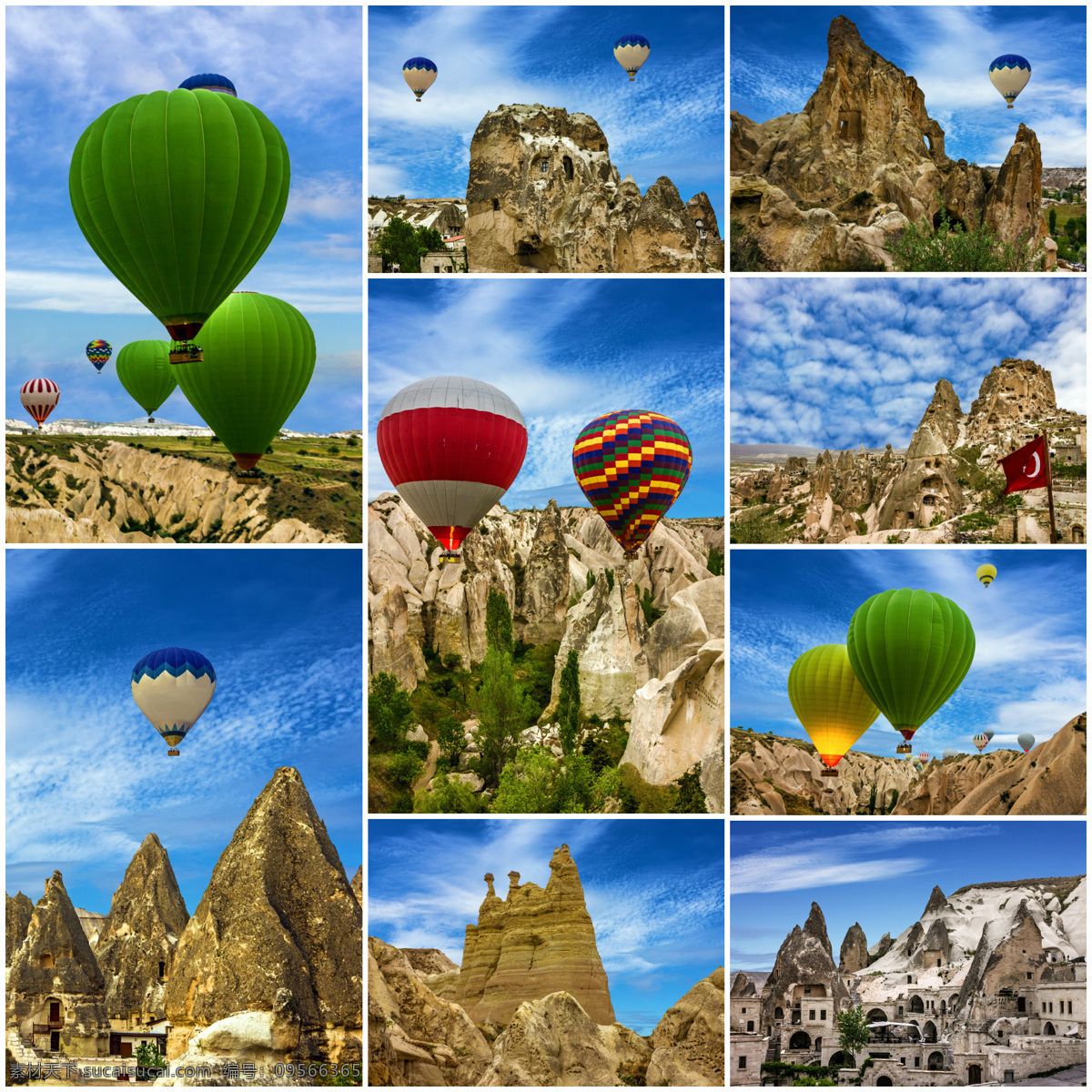 卡 帕多 西亚 上空 热气球 卡帕多西亚 土耳其风光 土耳其 旅游景点 美丽风景 美丽景色 美景 蓝天 天空 其他类别 生活百科