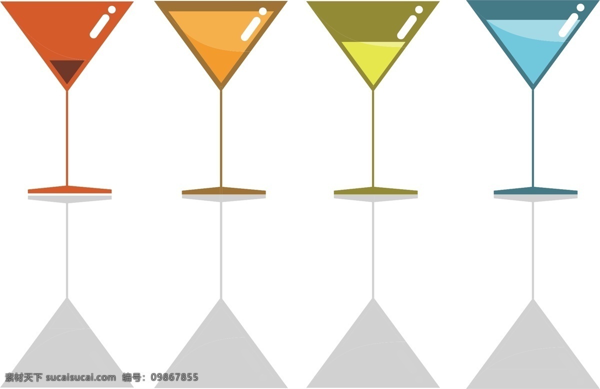 酒杯 图表 插画 彩色的酒杯 卡通插画 图表插画 介绍图表 分类图表 ppt图表 奢华的酒杯