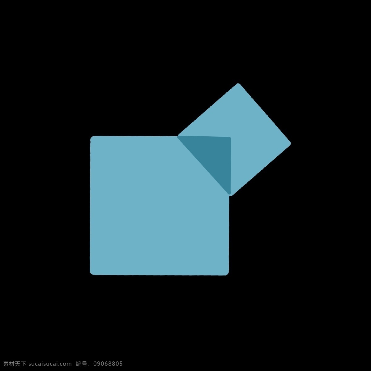 蓝色 方块 立体 按钮 图标 重叠 图案 几何形体 形状 卡通 简洁 简单 简约 ppt可用 网络 视频图标