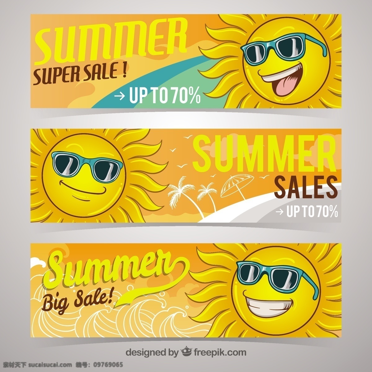 销售 夏季 横幅 伟大 太阳 字符 旗帜 性格 阳光 购物 色彩 快乐 促销 折扣 度假 价格 愉快的假期 提供 平面 商店 平面设计 乐趣