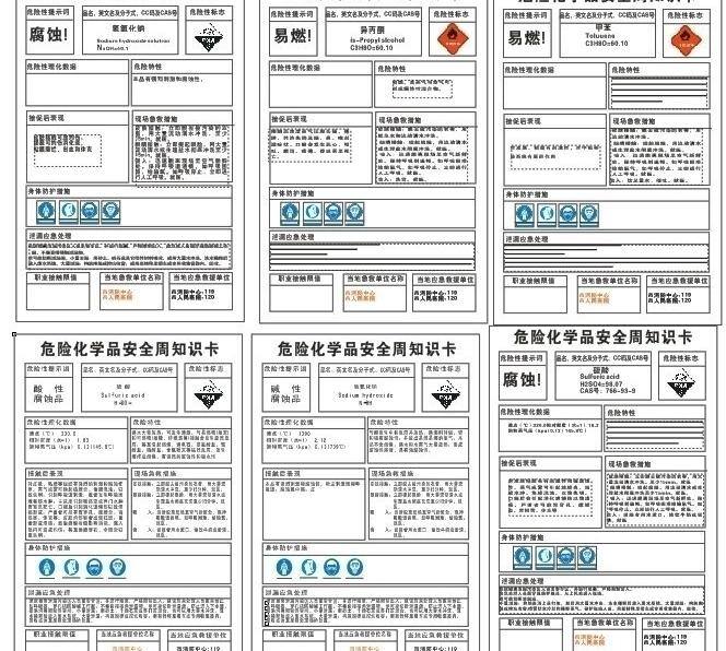 化学品 周至 卡 危险标志 展板 展板模板 化学品周至卡 矢量 其他展板设计