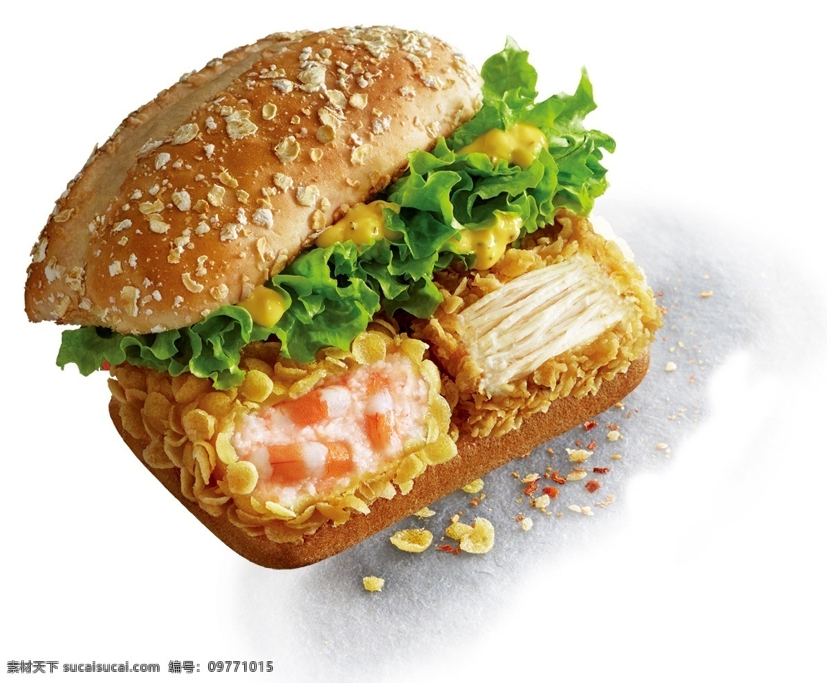 伴鸡伴虾汉堡 汉堡 肯德基 海陆双鲜 汉堡店 美食 生活百科 餐饮美食