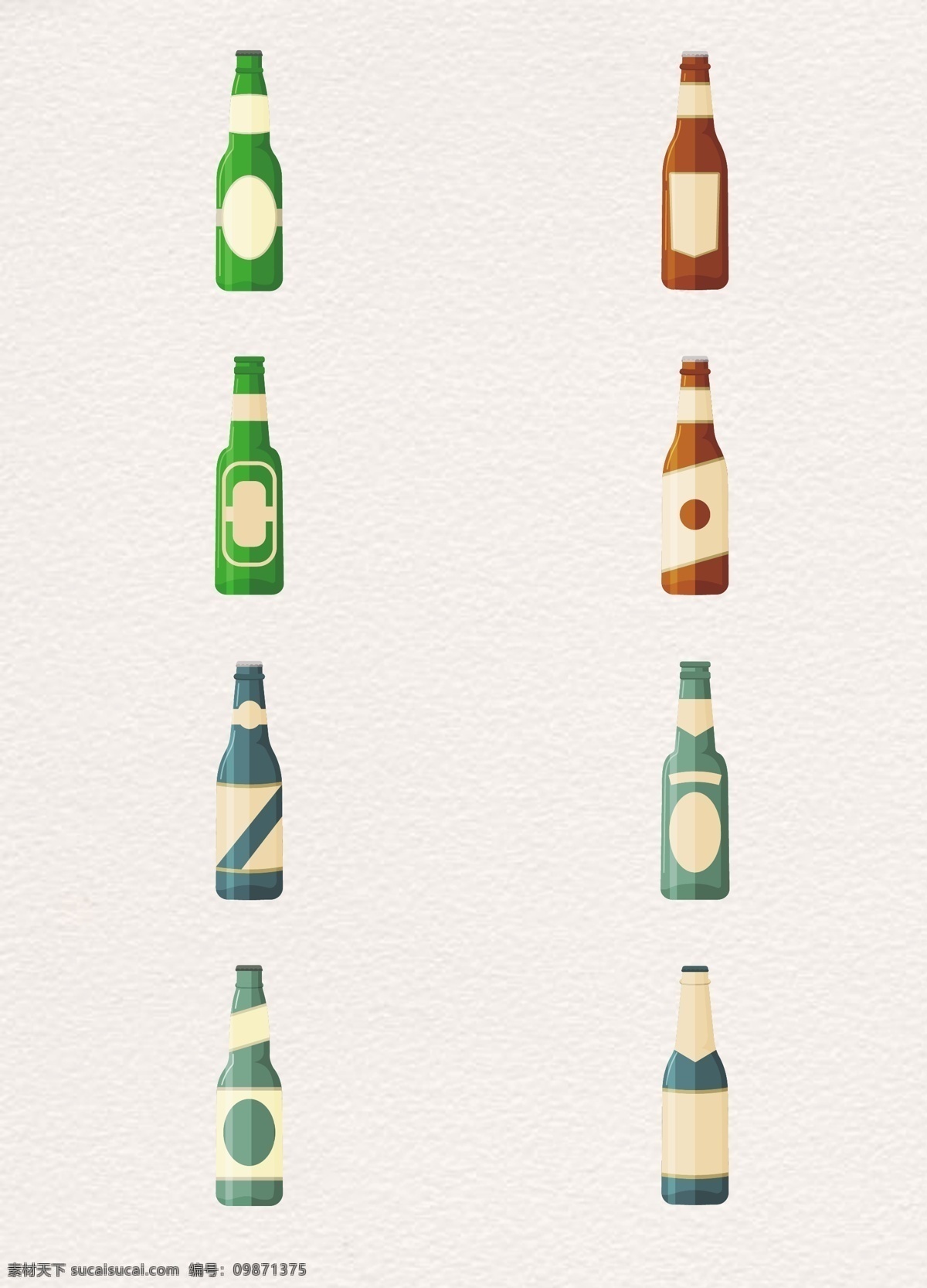款 创意 啤酒瓶 矢量 啤酒 瓶子 矢量图 卡通 手绘