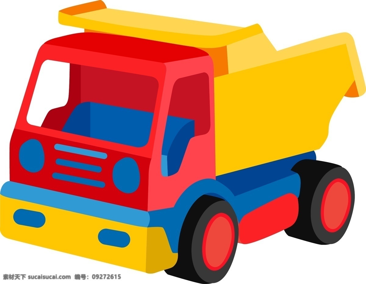 黄色的小卡车 卡车 玩具 黄色