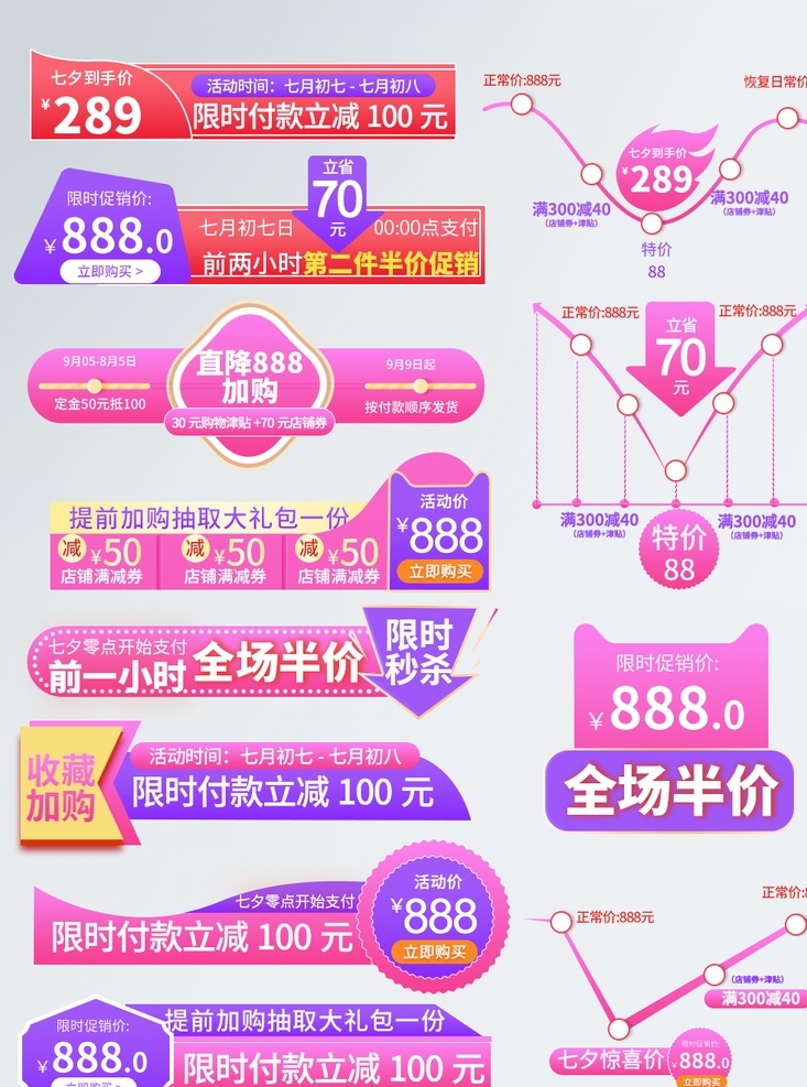 促销标签 原创手绘风 七夕节 七月初七 情人节 直降 秒杀 立减 抢免单 双11 双11标签 双12标签 双11主图 双12主图 38女王节 主图活动标签 价格标签 女王节标签 母亲节标签 情人节标签 女神节 618 优惠券标签 七夕主图标签 主图底部标签 详情页标签 活动标签