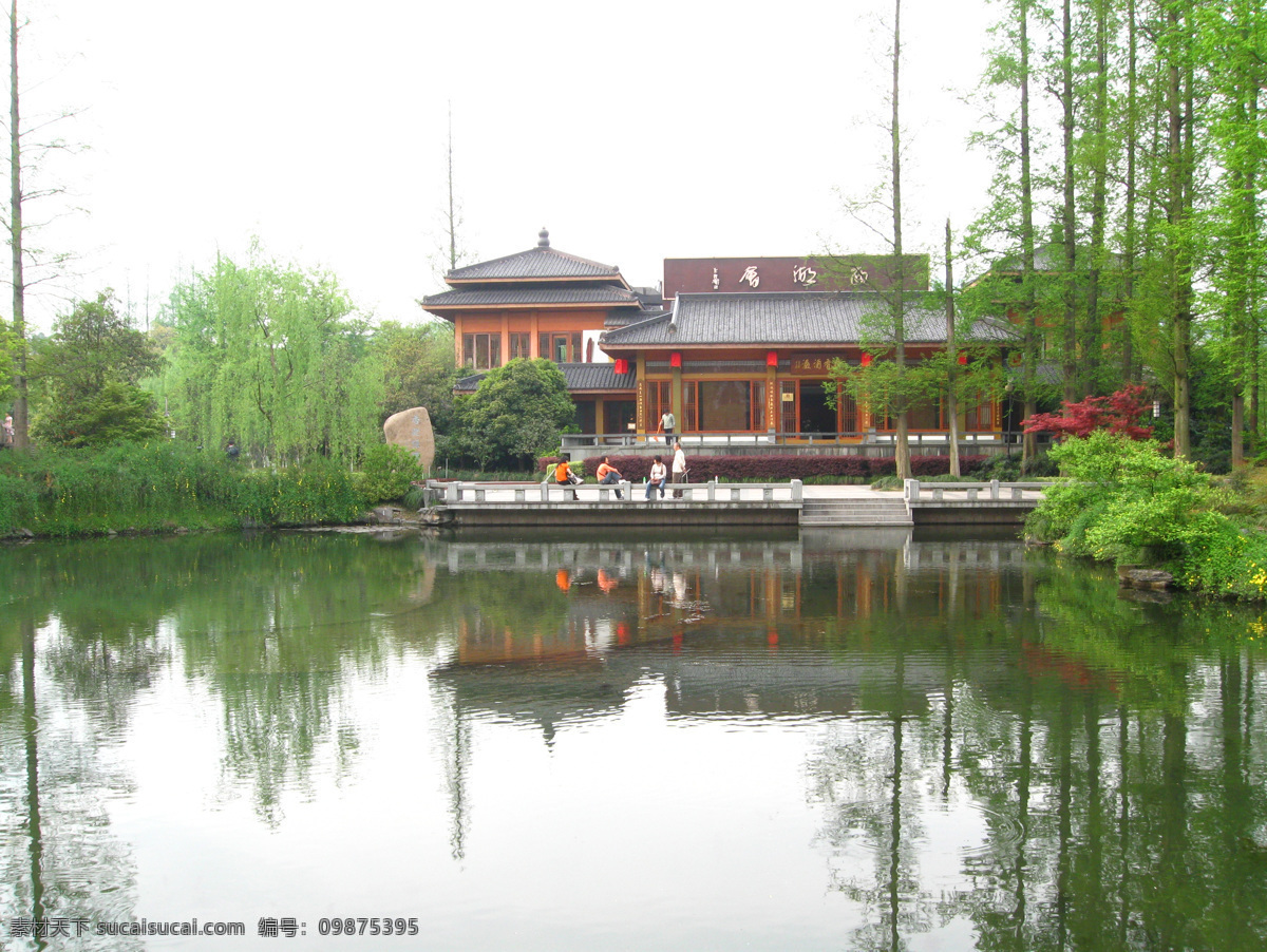 西湖 风光 枫叶 杭州 湖水 绿色植物 水中到影 杭州西湖 风景 图 生活 旅游餐饮