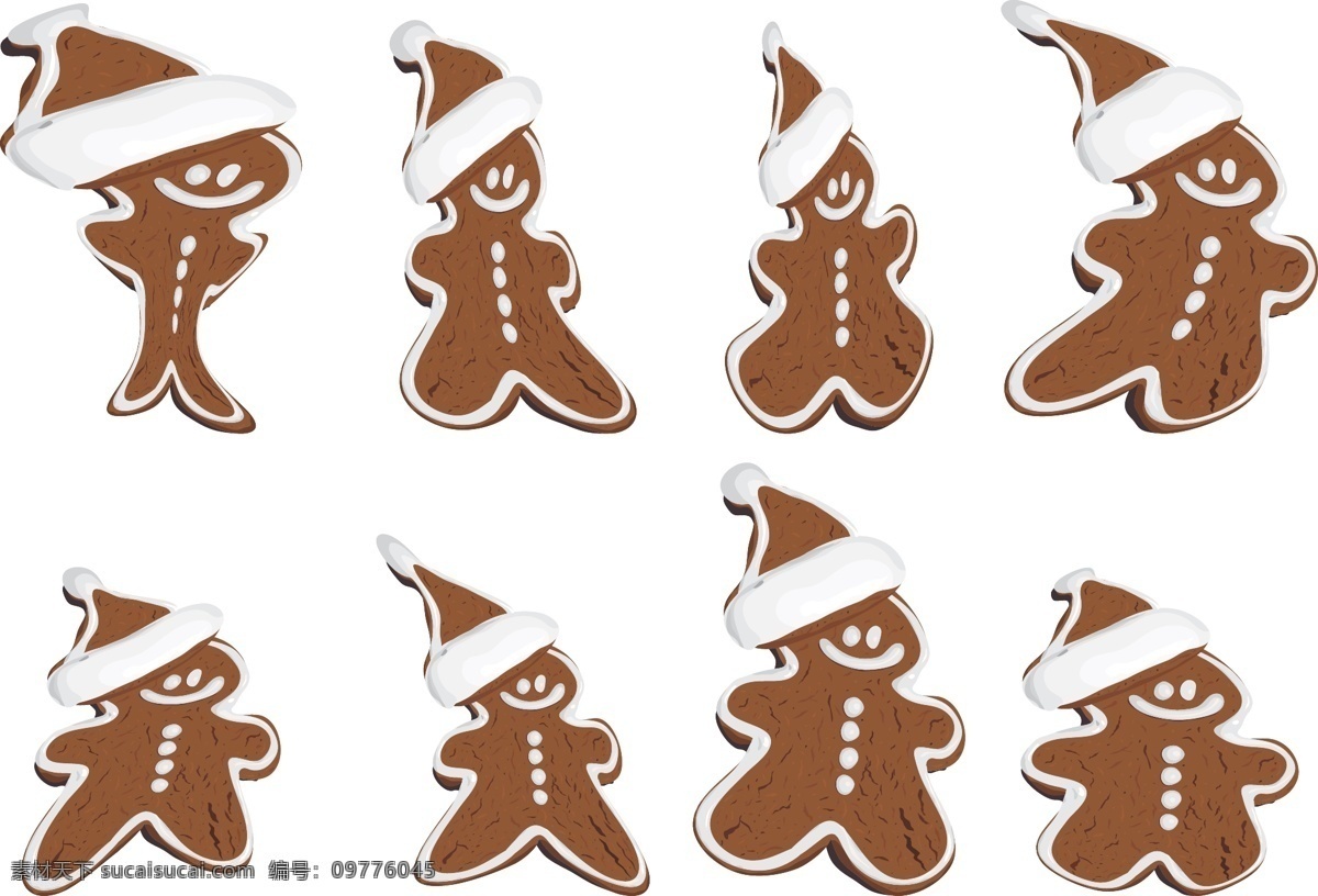 表情 饼干 糕点 节日素材 巧克力 圣诞 圣诞节 圣诞主题 图标 雪人 矢量 模板下载 其他节日