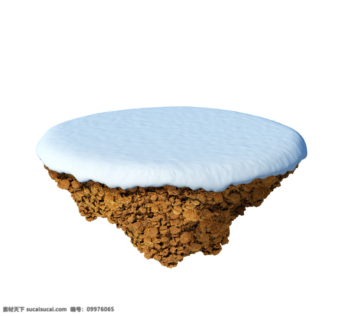 小岛 上 雪地 雪景 悬浮岛 创意图片 抽象 艺术 其他类别 环境家居