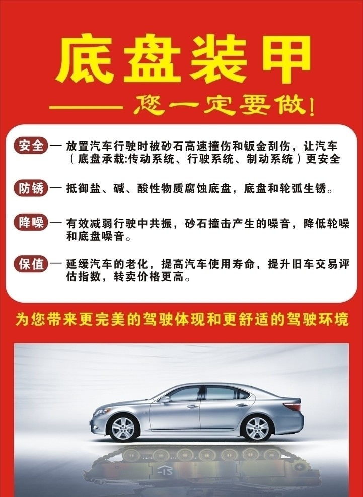 底盘装甲 汽车美容 矢量