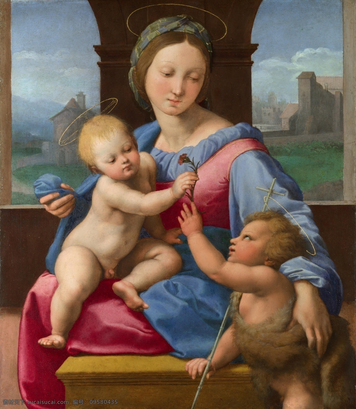拉斐尔作品 文艺复兴时期 意大利画家 国家艺术馆 拉斐尔 宗教艺术 圣母 绘画书法 文化艺术 耶稣 古典油画 人物 绘画 油画 肖像 拉斐尔油画