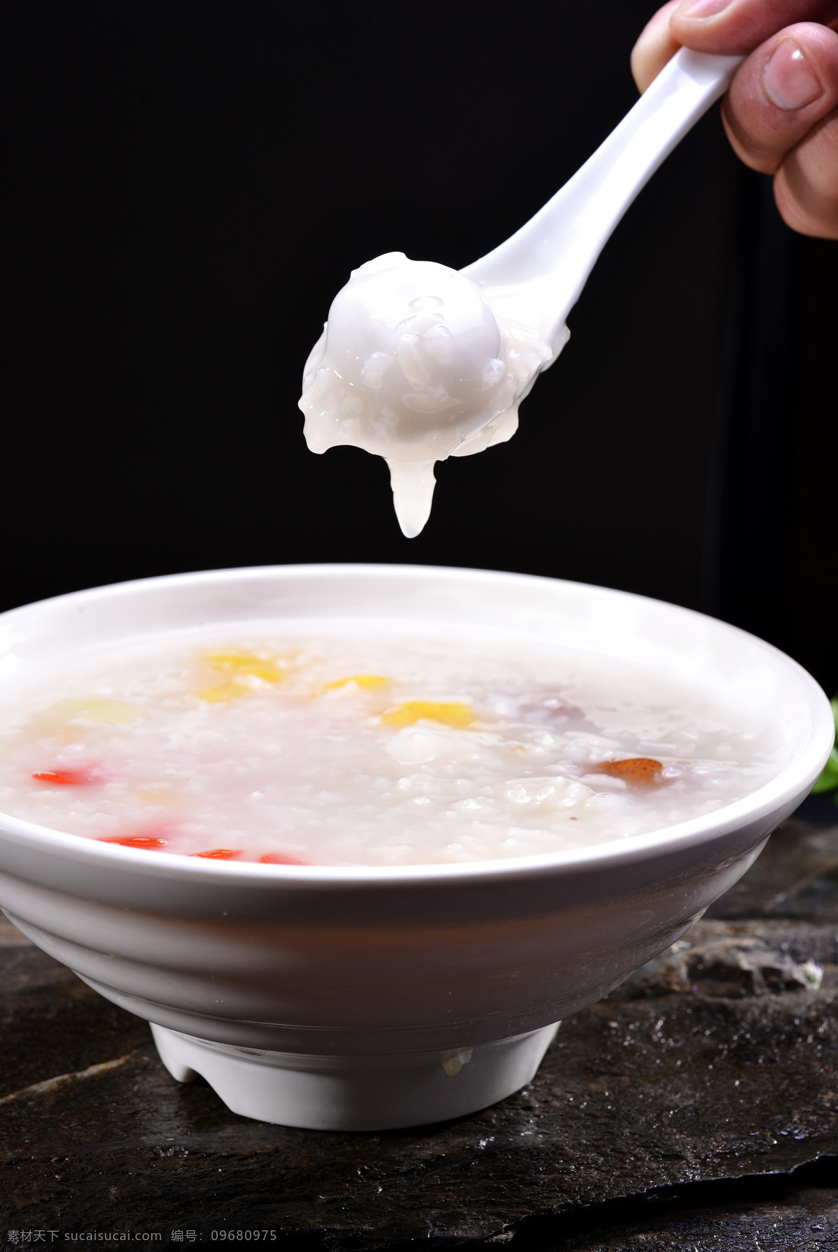 水果粥 健脾香蕉粥 苹果菠萝粥 苹果 菠萝 新鲜水果 早餐 饮食 粥 餐饮美食 传统美食