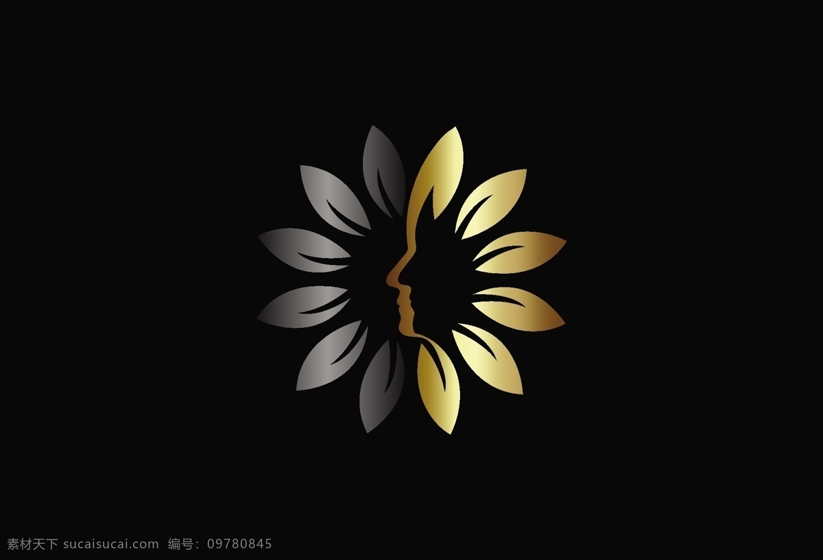 金色美发图标 美发 美发标志 美发标签 美发logo 图标 大气 标志 标签 美发素材 logo 标志图标 其他图标