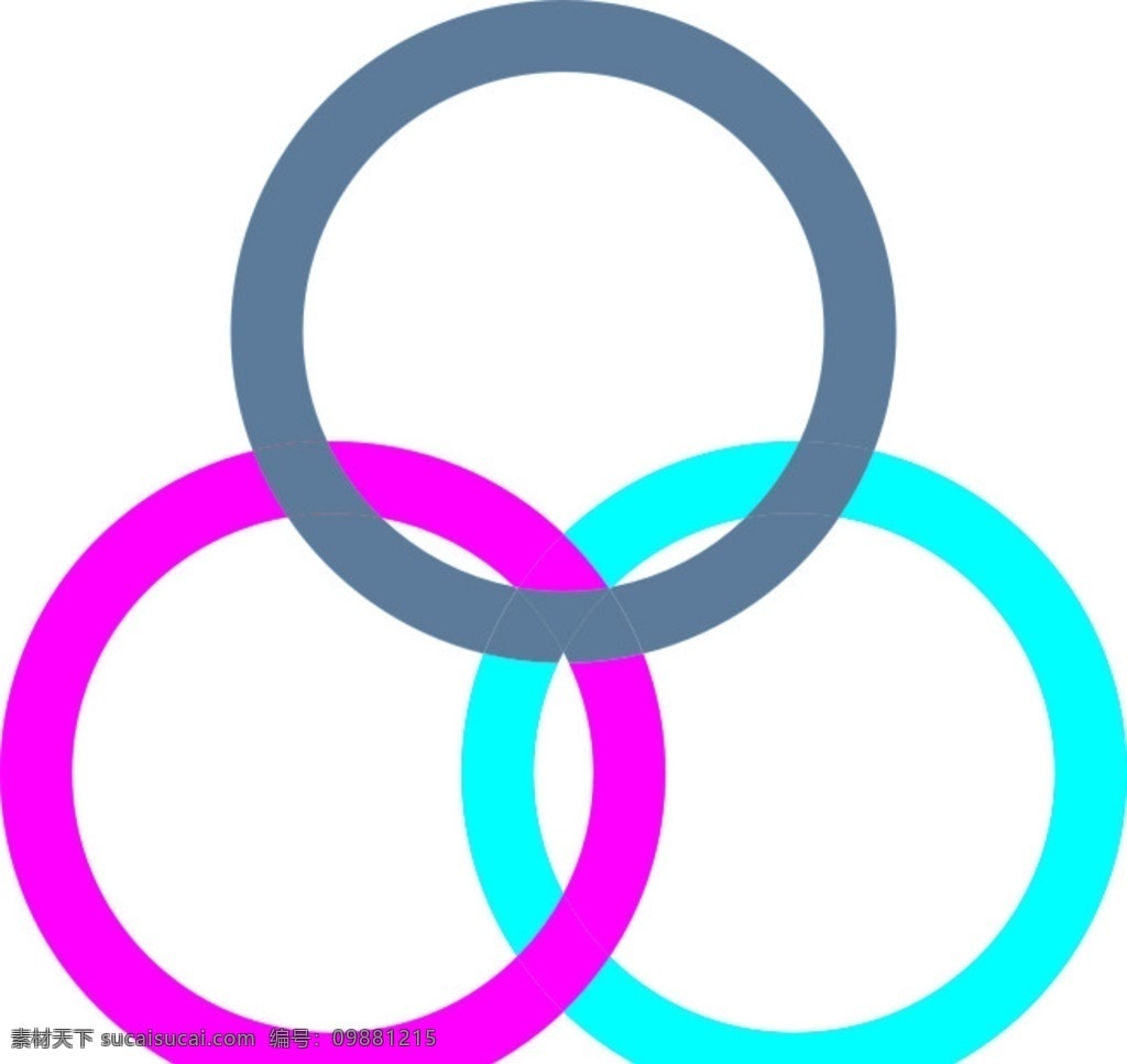 三环 三 环 相 互 交 叉 其他图标 标志图标
