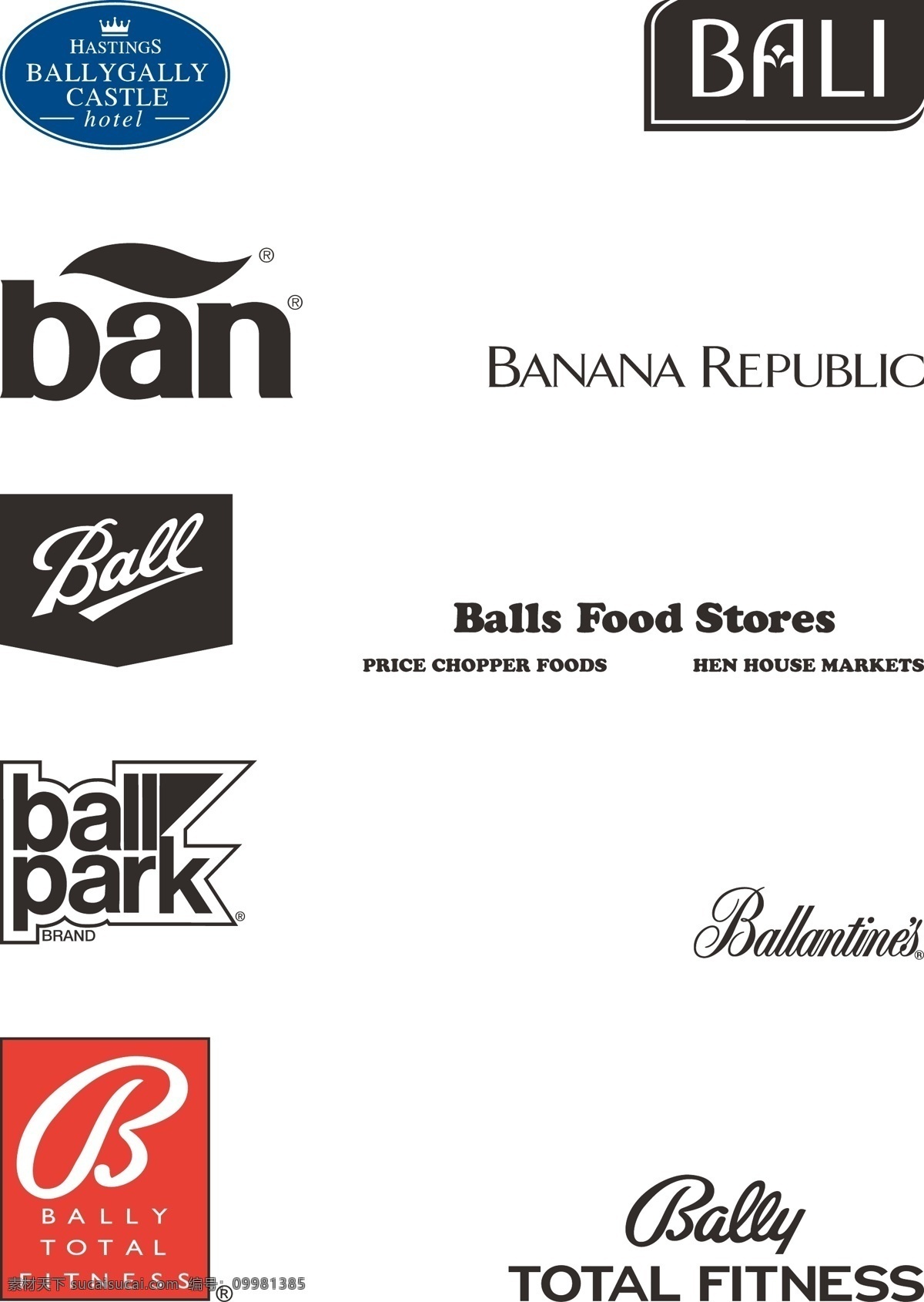 banbal 开头 logo 标志 ban bal 食品店 标识标志图标 企业 矢量图库 白色