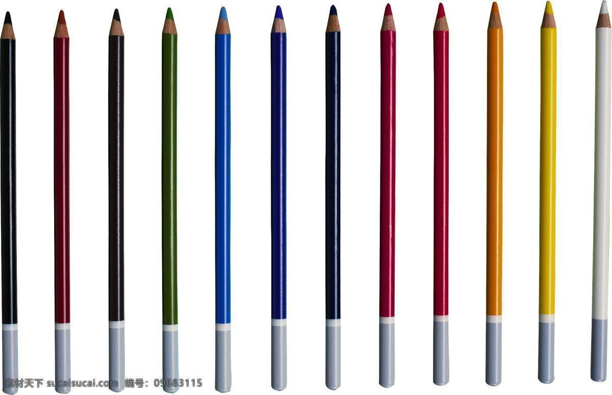 排 整齐 铅笔 笔 绘画笔 彩色铅笔 文具 学习用品 办公学习 生活百科
