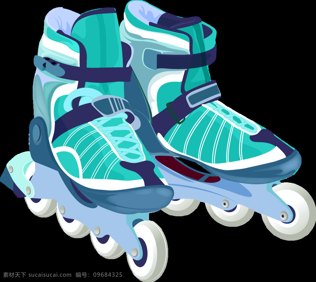 手绘 蓝色 漂亮 溜冰鞋 免 抠 透明 滑冰鞋素材 滑冰鞋图片 海报