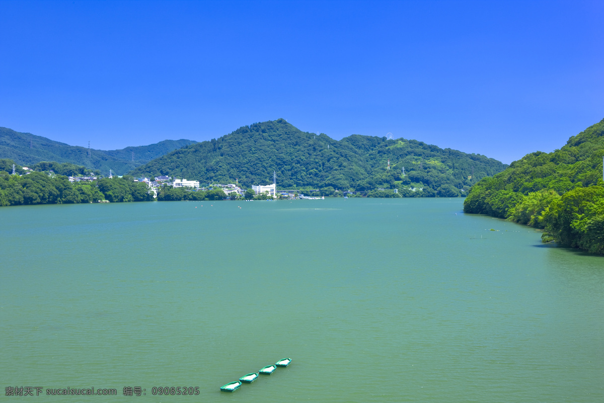 水面 湖面 蓝天 水库