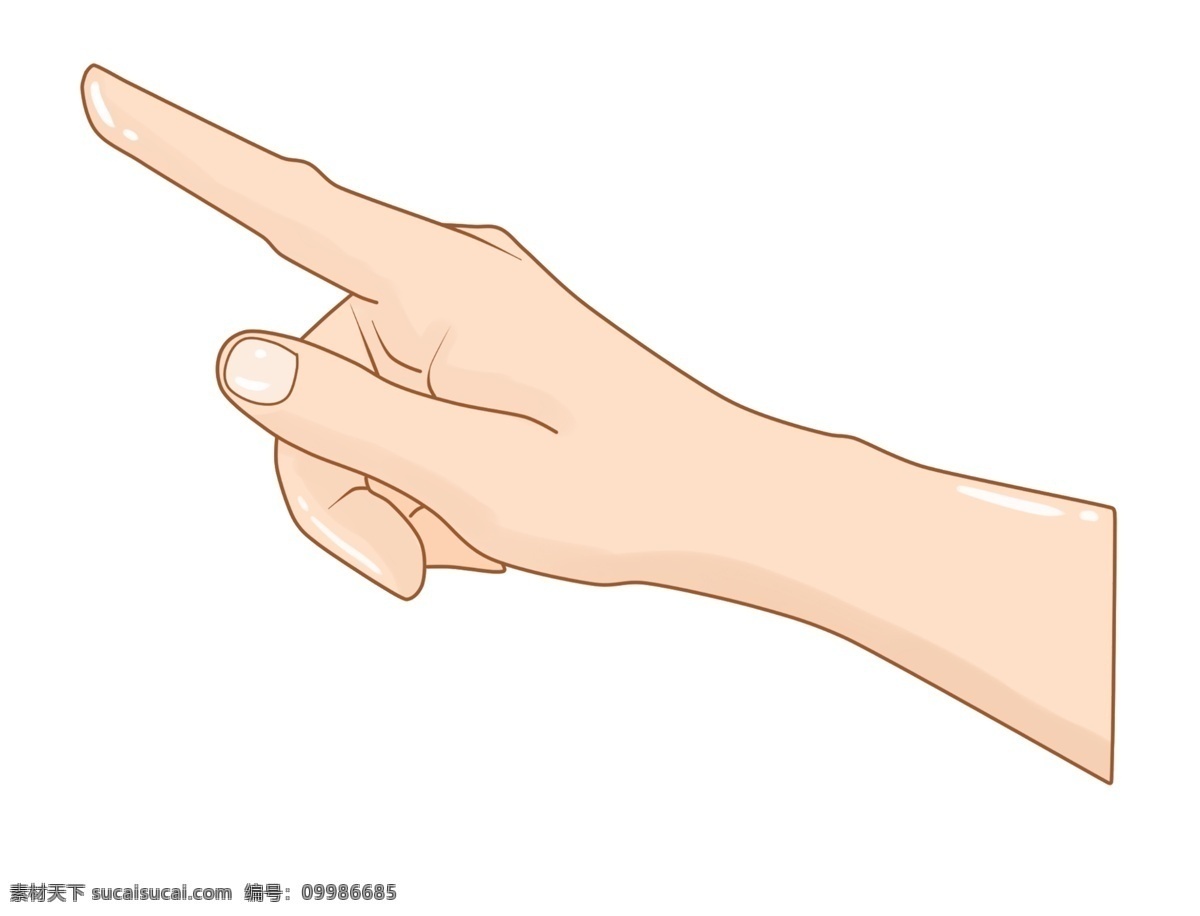 大拇指 食指 手势 插画 大拇指食指 立体手势插画 创意手势插画 一只手插画 指点手势 五根手指