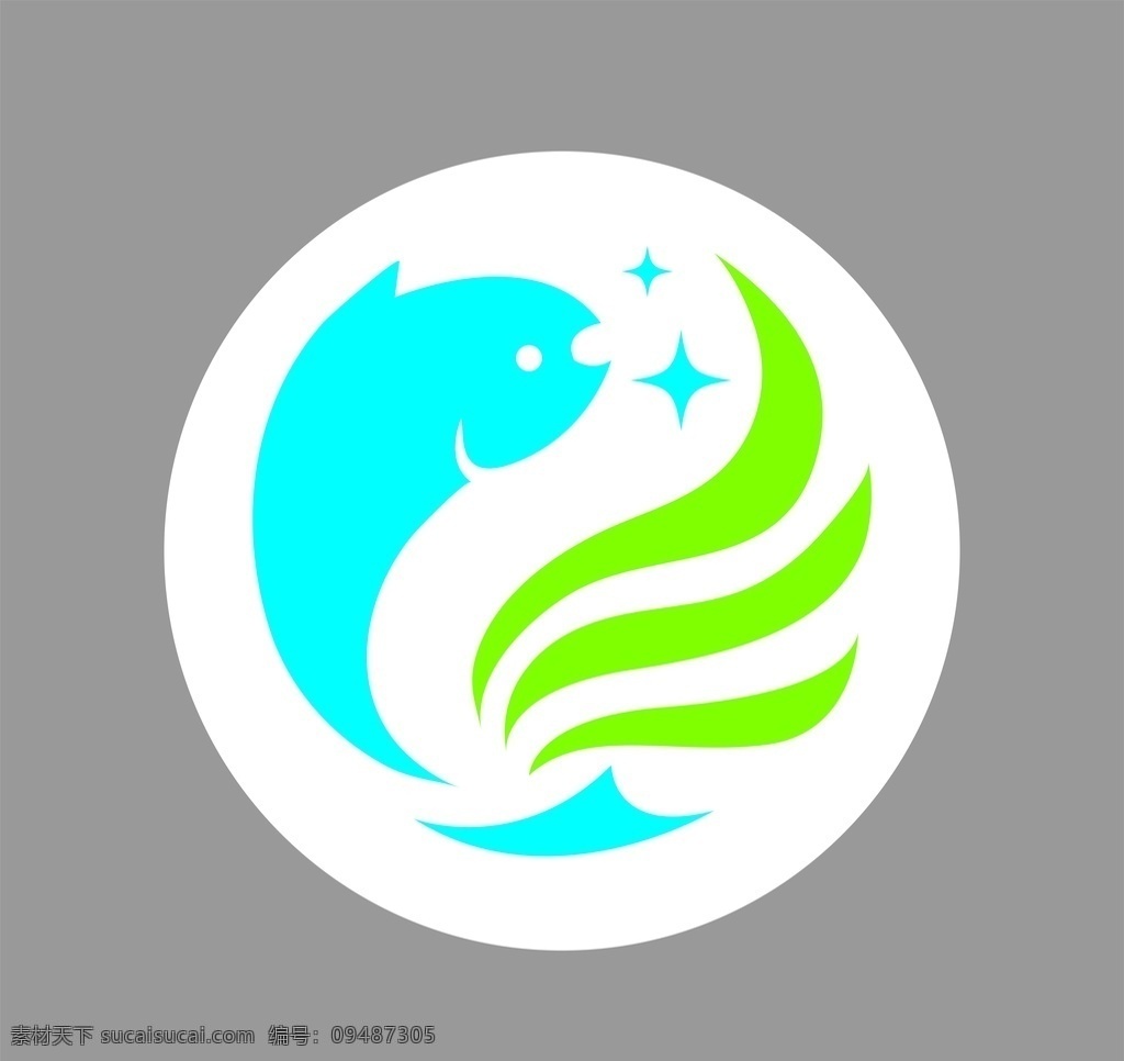 海鲜 logo 海鲜logo 鱼 星星 海浪 标志图标 其他图标