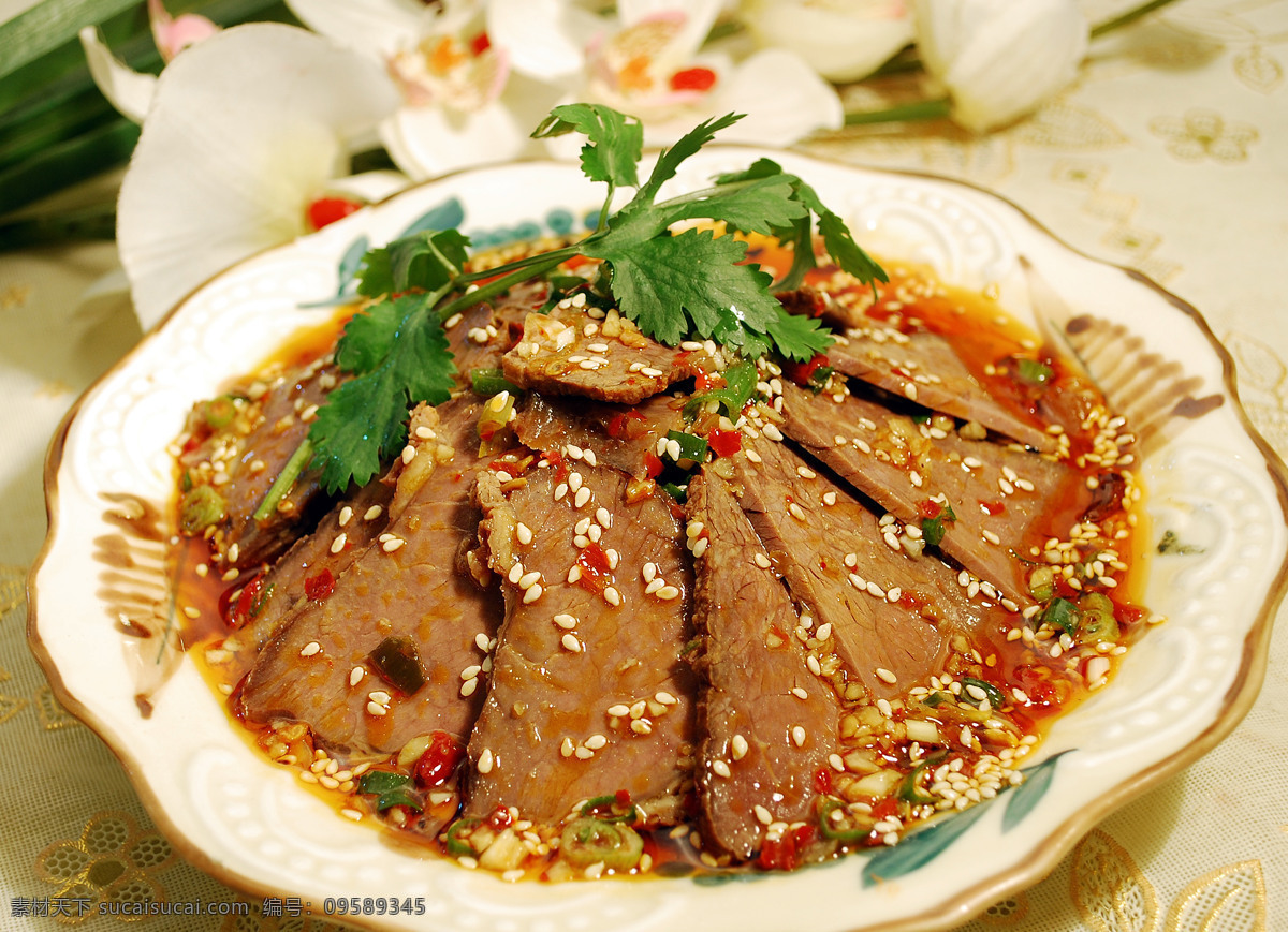 凉拌牛肉 美食 菜图 凉菜 牛肉 餐饮美食 传统美食 摄影图库