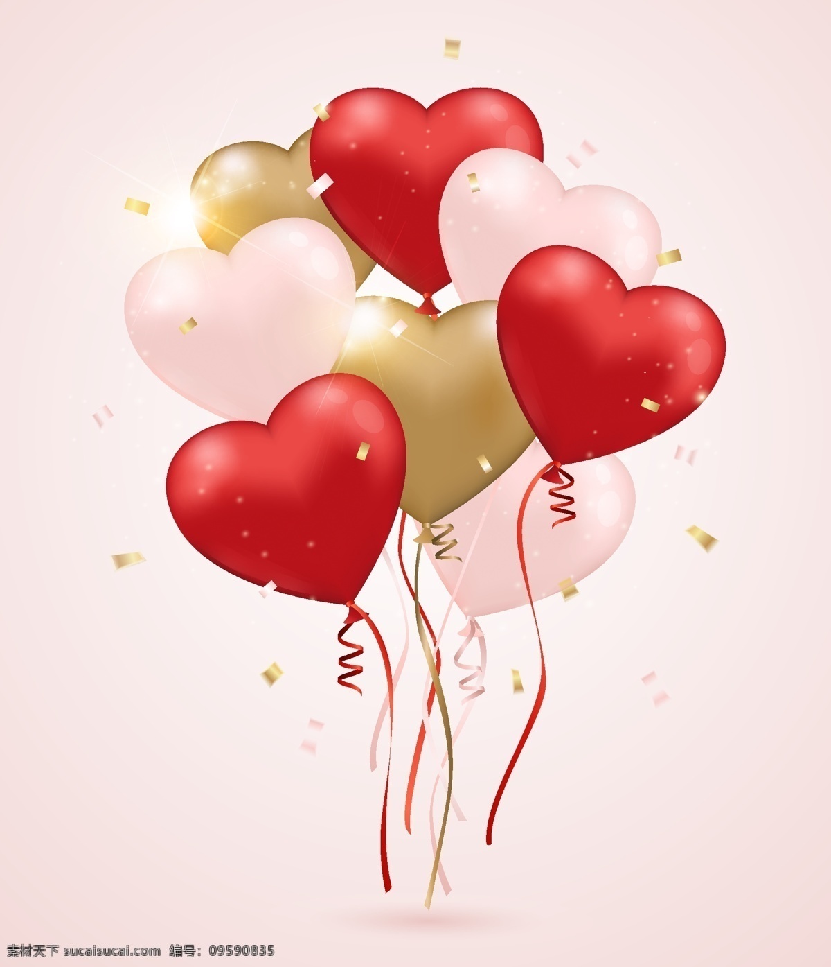 汽球图片 爱心汽球 祝福 生日素材 节日素材 节日祝福爱心