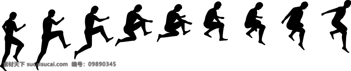运动 剪影 图 人物矢量 矢量 字符 轮廓 跟随 movementmaterial 矢量图 其他矢量图