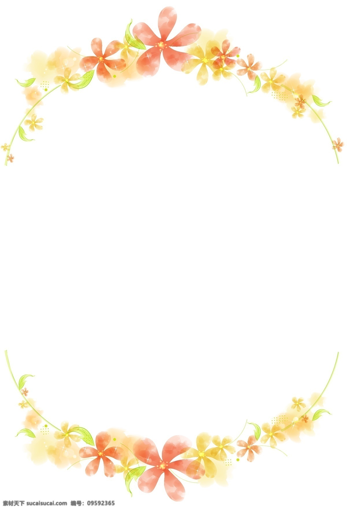 幻彩 花朵 花边 矢量图 其他矢量图