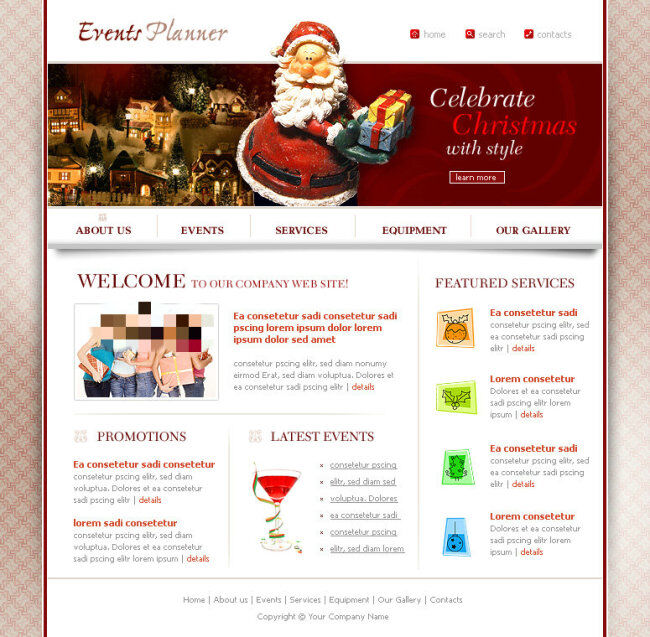 圣诞 礼物 网页 模板 圣诞节 圣诞礼物 圣诞网页设计 网页素材 网页模板