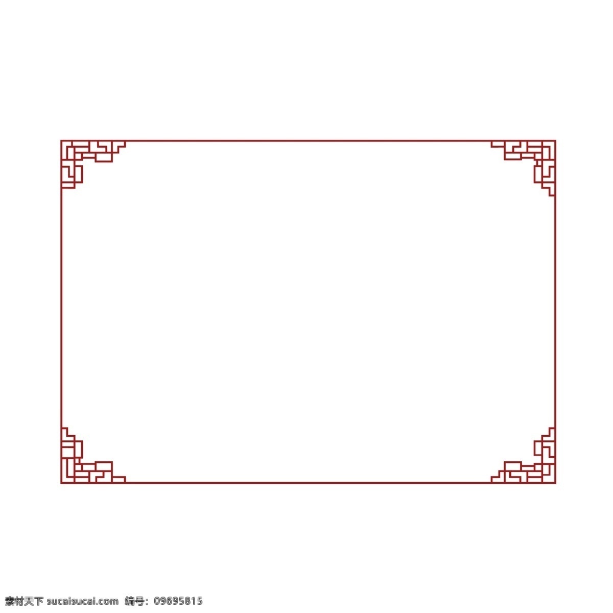 春节 新年 中国 风 红色 矢量 边框 元素 中国风 文艺 复古 节日 贺卡 明信片 装饰 扁平 古风 格子 对称 线 新中式