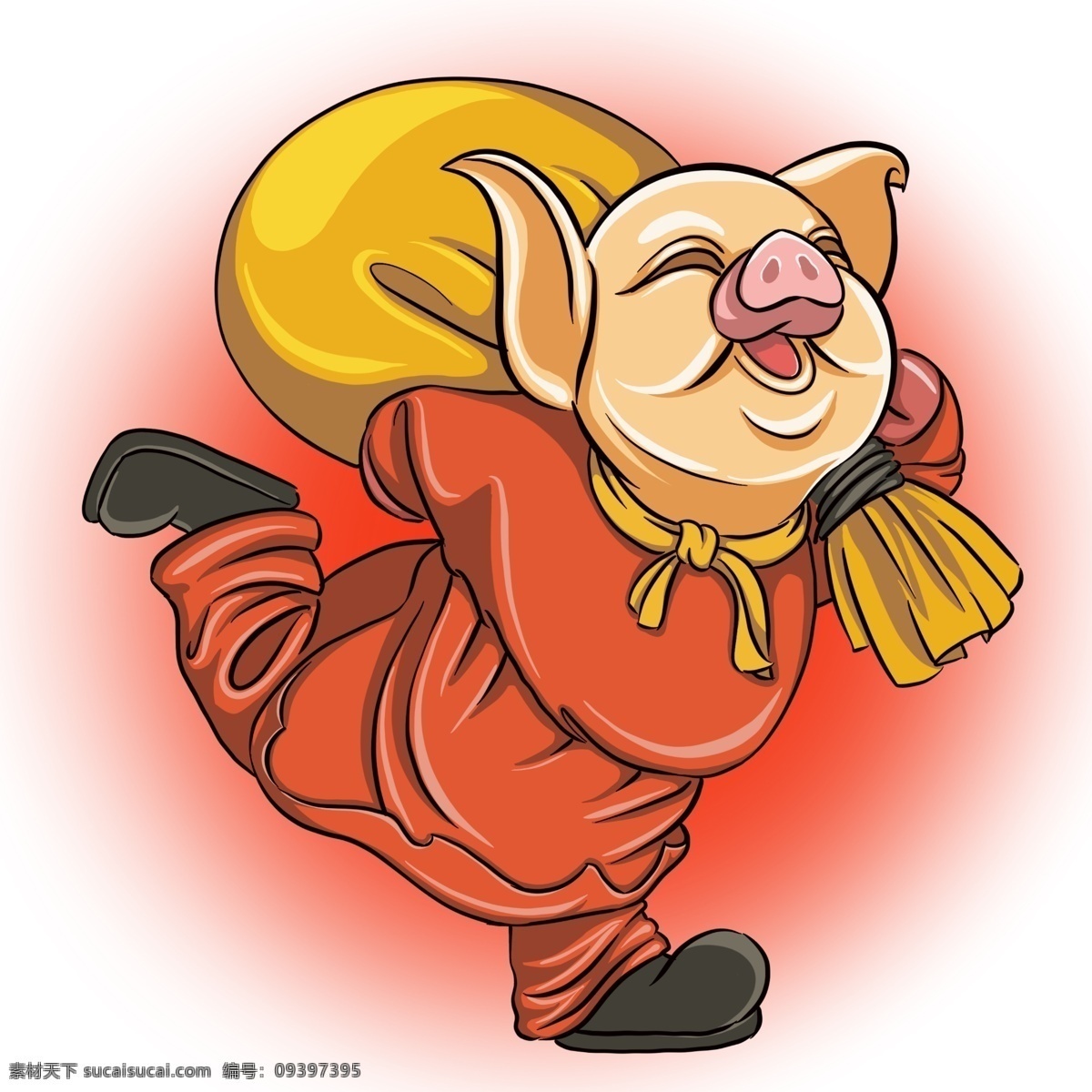 2019 年 招 财 福 猪 喜庆 年画 金元宝 钱袋 红色 2019年 猪年 招财 金猪 发财 一夜暴富 诸事顺利 猪年大吉 吉祥如意 招财进宝 福猪