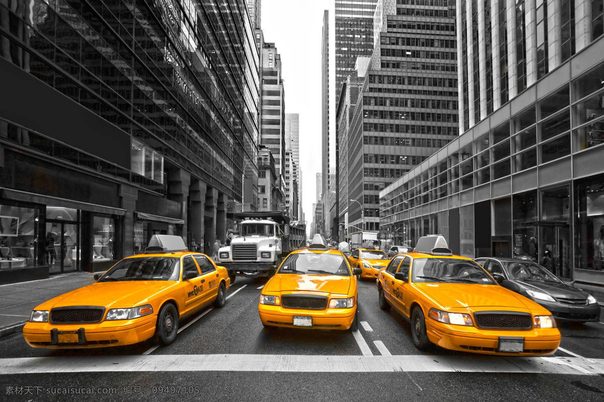 道路 上 黄色 的士 汽车 出租车 交通工具 汽车图片 现代科技