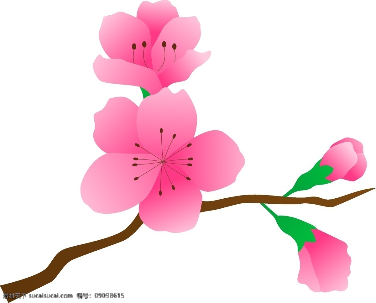 卡通 免 扣 粉色 花朵 水墨桃花盛开 中国风 背景 手绘 免扣 花卉 玫瑰 盛开 梅花 腊梅 粉色花