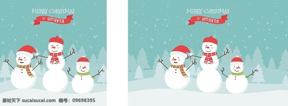 可爱 雪人 圣诞 插画 圣诞主题 圣诞老人 圣诞节 铃铛 节日元素 圣诞节快乐 麋鹿 精美 矢量素材