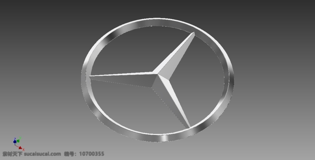 梅 赛 德斯 奔驰 标志 优越 德国技术 汽车 3d模型素材 其他3d模型