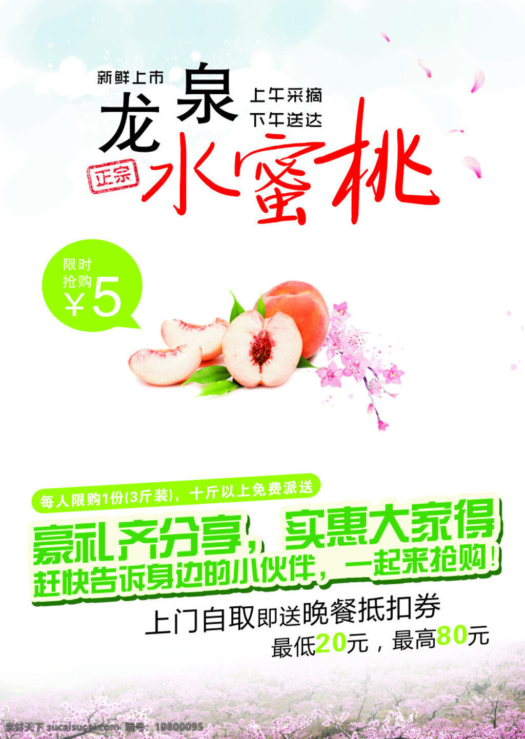 龙泉 水蜜桃 dm 单 海报 宣传单 dm单 龙泉水蜜桃 桃子 水果 白色