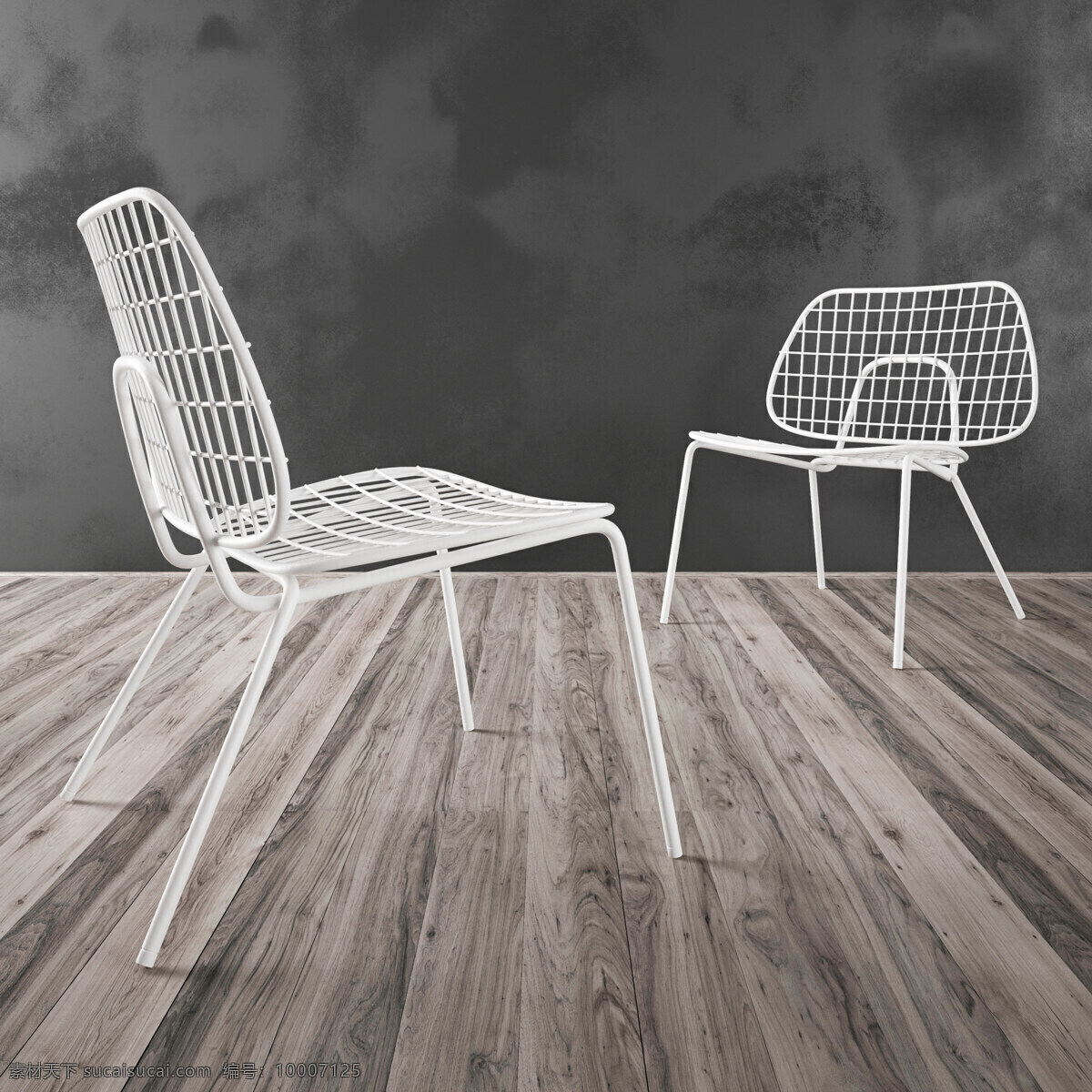 白色 镂空 椅子 模型 3d渲染 模型下载 地板