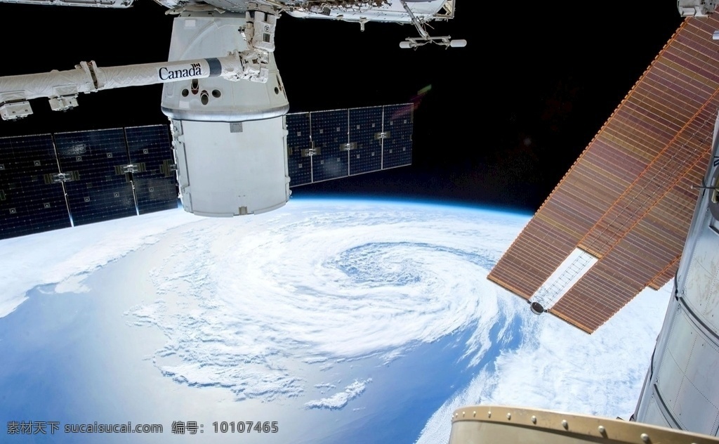 台风眼与卫星 卫星 台风眼 宇宙 地球 科技 现代科技